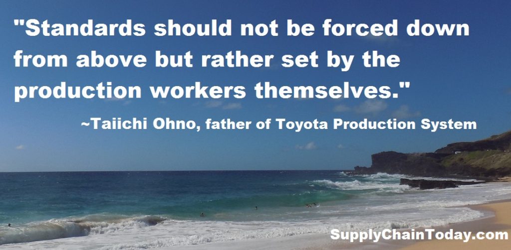 Taiichi ohno Toyota Production System quote