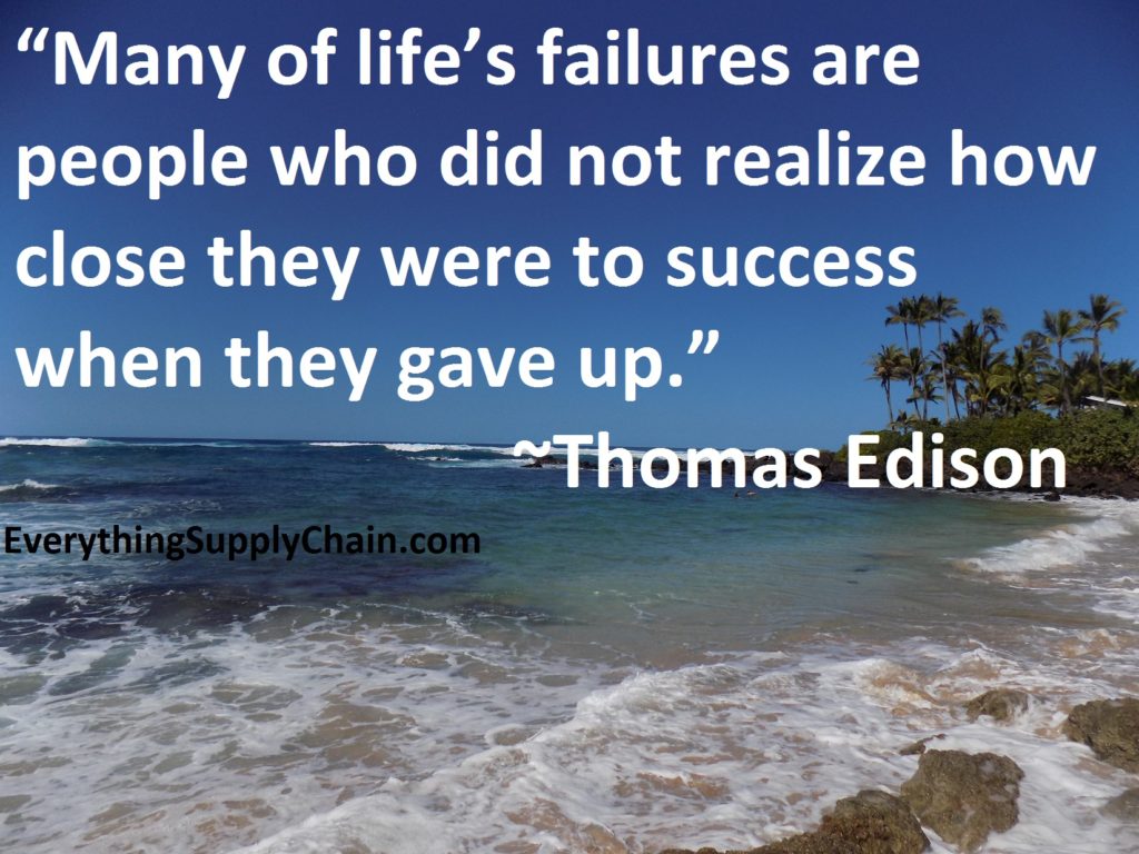 Supply Chain Quote Thomas Edison