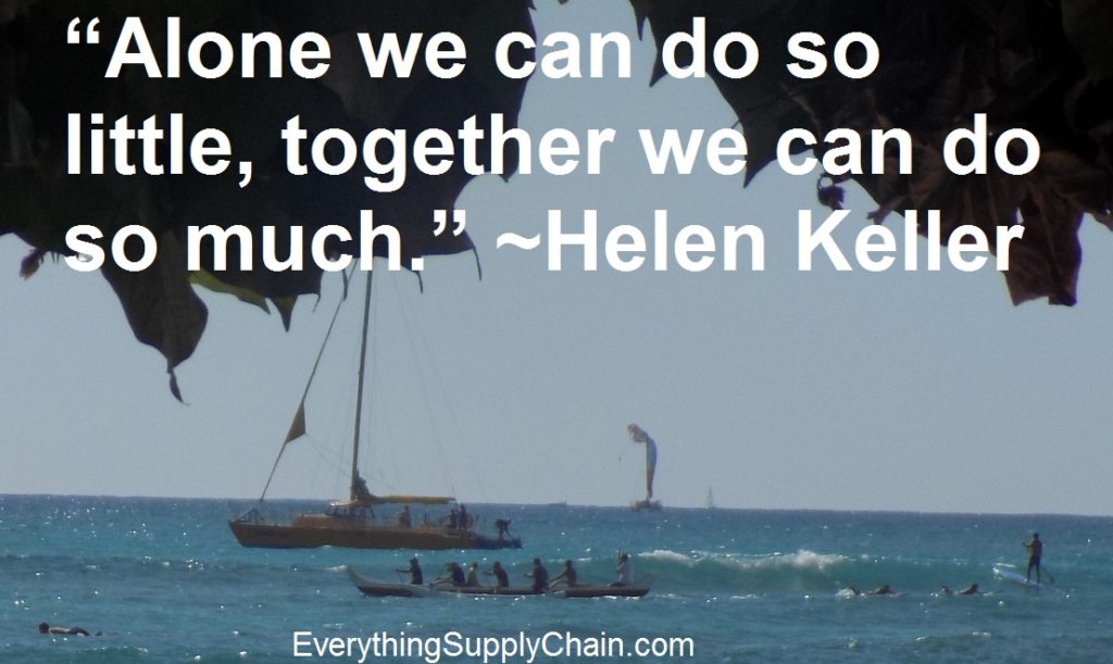 Supply Chain quote Helen Keller