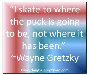 Wayne Gretszky quote and saking to the puck