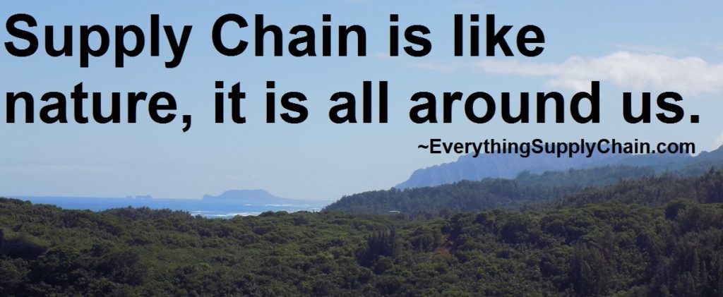 Supply Chain and business quotes. Supply chain is like nature, it is all around us. 