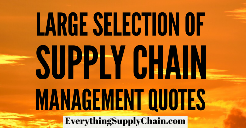 supply chain management quotes