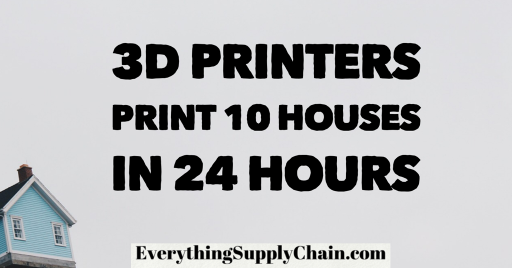 3D printers print houses