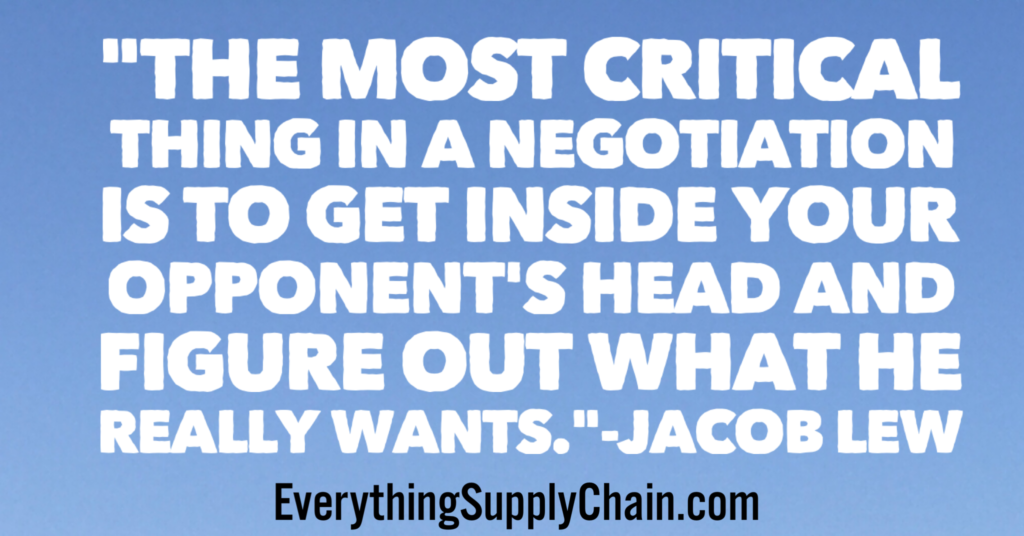 Negotiation supply chain