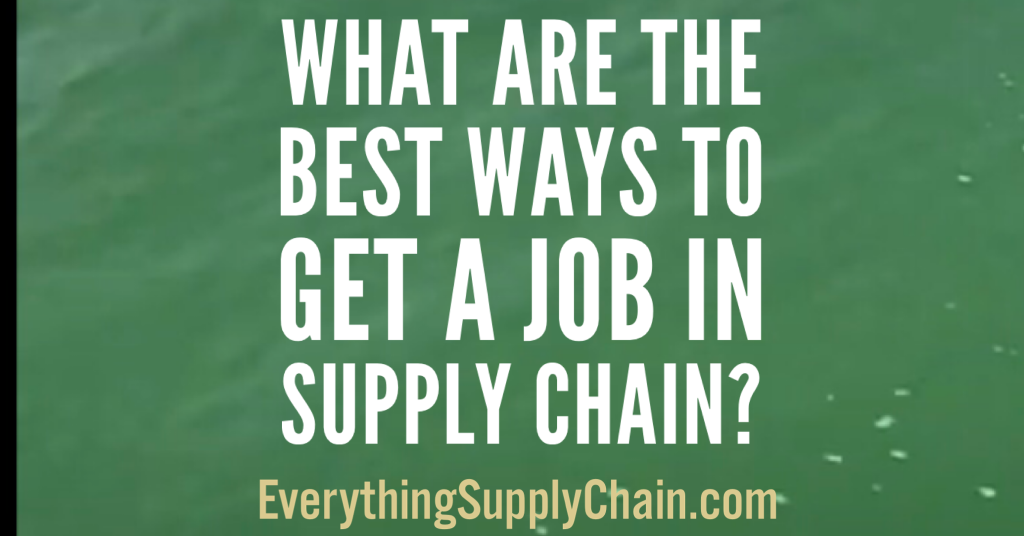 job in Supply Chain