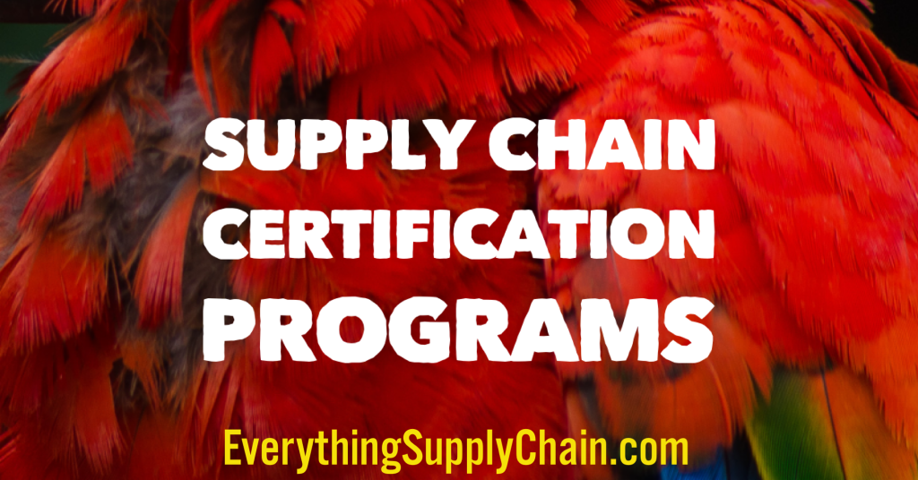 Supply Chain Certifications Programs